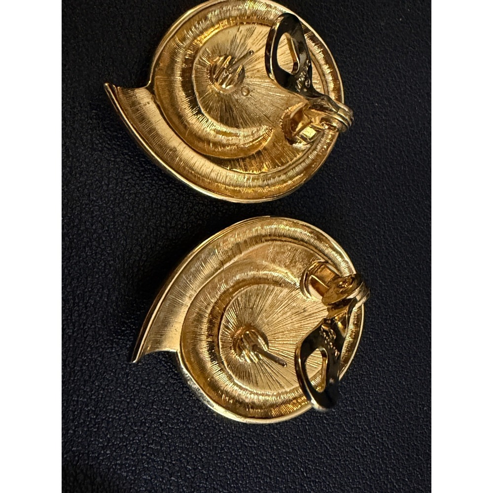 Vintage Glam Earrings Lot Red Cream Black Gold 80s 90s Napier Monet 4 Pair - Picture 9 of 14